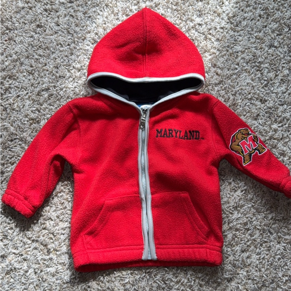 University of Maryland terps zip up hoodie 6-9m